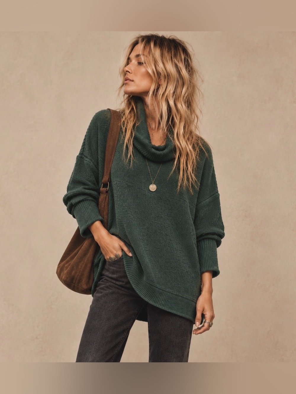 Free People Ottoman Slouchy Tunic Sweater - Size Small